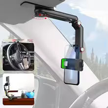 1080° Rotatable Car Sunshade Clip Phone Holder - Adjustable Car Navigation Mount