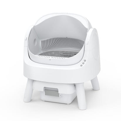 Petpivot Autoscooper 11 Open-Top Self-Cleaning Cat Litter Box,Odor-Free Waste Disposal Includes Trash Bags