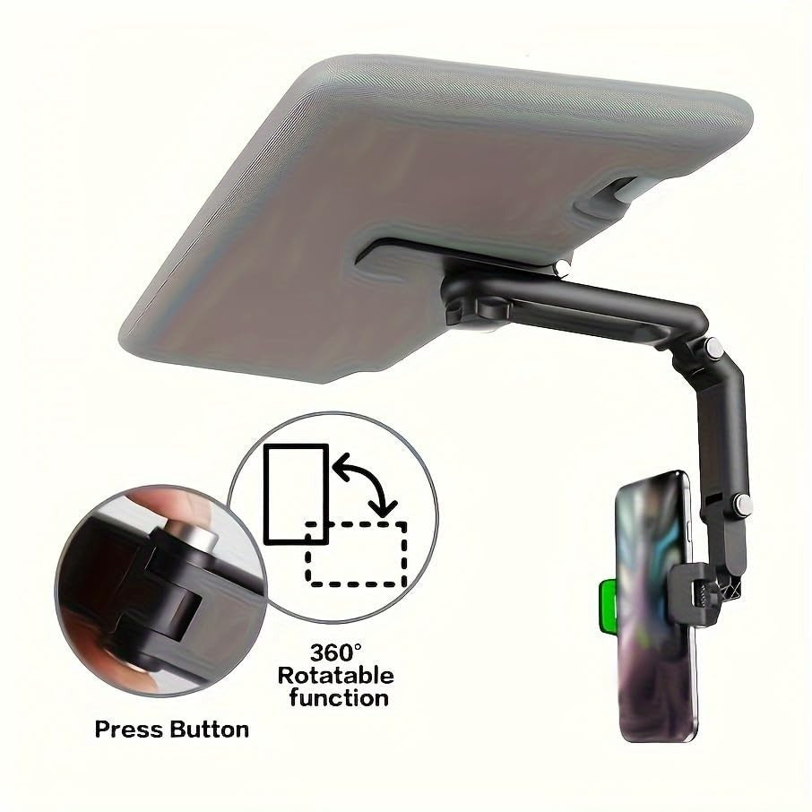 1080° Rotatable Car Sunshade Clip Phone Holder - Adjustable Car Navigation Mount