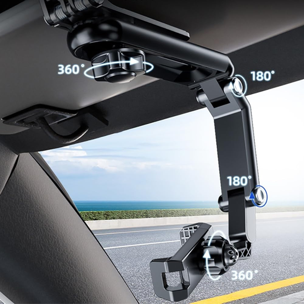 1080° Rotatable Car Sunshade Clip Phone Holder - Adjustable Car Navigation Mount