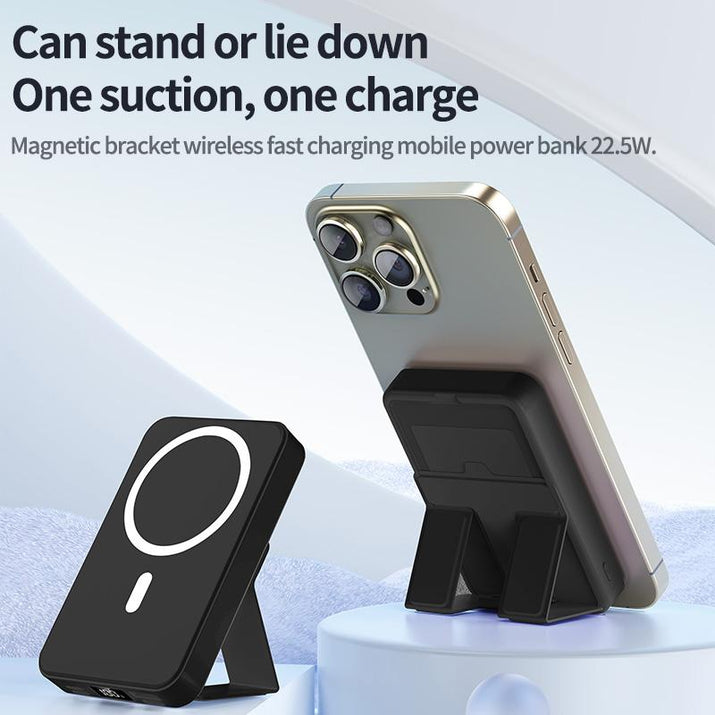 Magnetic 10,000mAh Wireless Portable Power Bank with USB-C Cable, Compatible with iPhone 15/15 Plus/15 Pro/15 Pro Max, iPhone 14/13/12 Series, and More, Featuring Charging LED Indicator