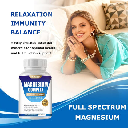 Magnesium Complex Supplement 8 Elemental 1000Mg