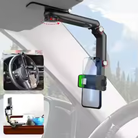 1080° Rotatable Car Sunshade Clip Phone Holder - Adjustable Car Navigation Mount