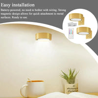 LumaGlow Duo – 2 Focos LED de Pared RGB con 13 Colores | Luz Direccional Magnética Regulable para Cuadros, Pinturas y Decoración | Funciona con Pilas