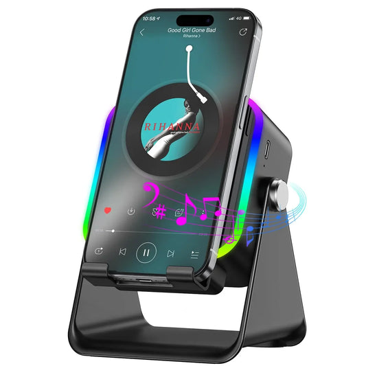Altavoz de inducción inalámbrico 5 en 1 con función de teléfono móvil 360°