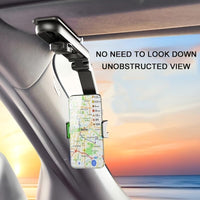 1080° Rotatable Car Sunshade Clip Phone Holder - Adjustable Car Navigation Mount