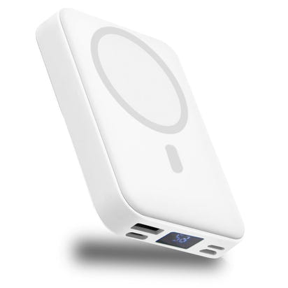 Magnetic 10,000mAh Wireless Portable Power Bank with USB-C Cable, Compatible with iPhone 15/15 Plus/15 Pro/15 Pro Max, iPhone 14/13/12 Series, and More, Featuring Charging LED Indicator