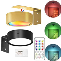 LumaGlow Duo – 2 Focos LED de Pared RGB con 13 Colores | Luz Direccional Magnética Regulable para Cuadros, Pinturas y Decoración | Funciona con Pilas
